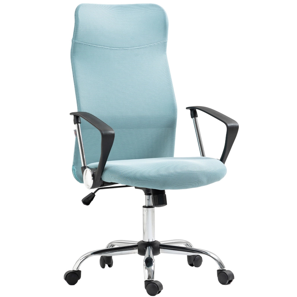 Sedia da Ufficio Girevole con Schienale a Rete ¨C zephmum ¨C Verde Chiaro 63x65x109-119 cm
