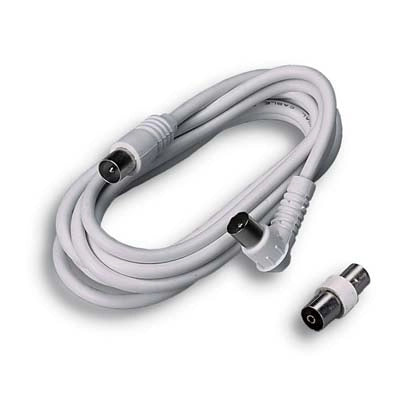 PROLUNGA COASSIALE TV + ADATTATORE FME - SPINA DRITTA + PRESA 90  ° MM 95 OHM 75 MT 2- 5 pezzi