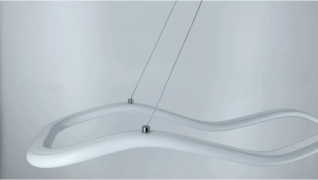 Lampadario Plafoniera Illuminazione a Led Moderno 48W Luce Soffitto Forma onda luce calda 3000K