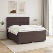 Letto box spring con materasso Marrone Scuro 140 x 200 cm 3454897