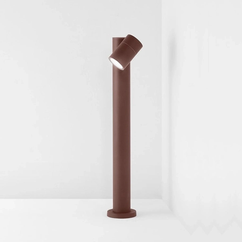 Paletto Esterno Contemporaneo Pull Alluminio Corten 1 Gu10 Ip65