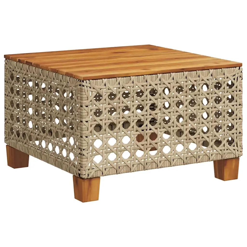 Set Divano da Giardino 5 pz con Cuscini Beige in Polyrattan