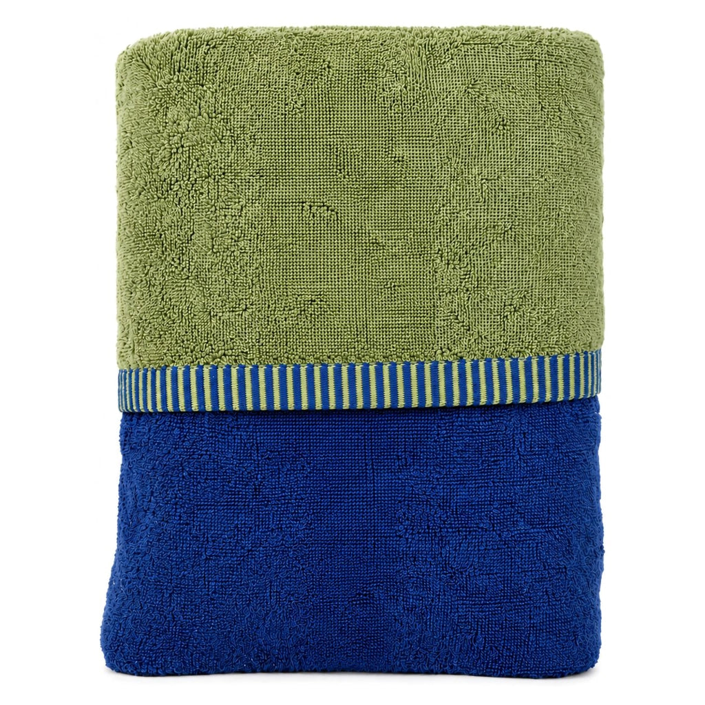 Sazalo, Telo Bagno 100% Cotone Reversibile, blu Indaco