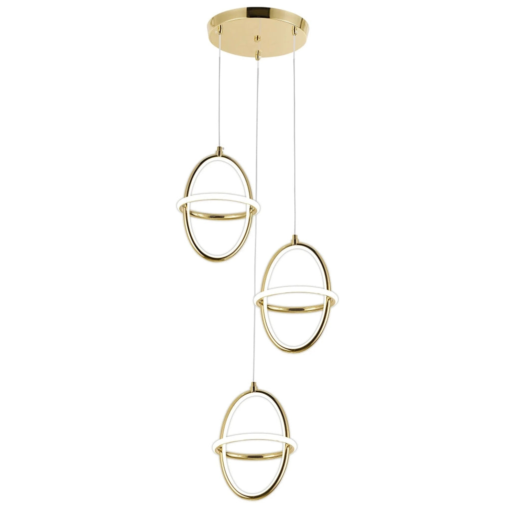 Lampada A Sospensione Led G064-3cpr Gold