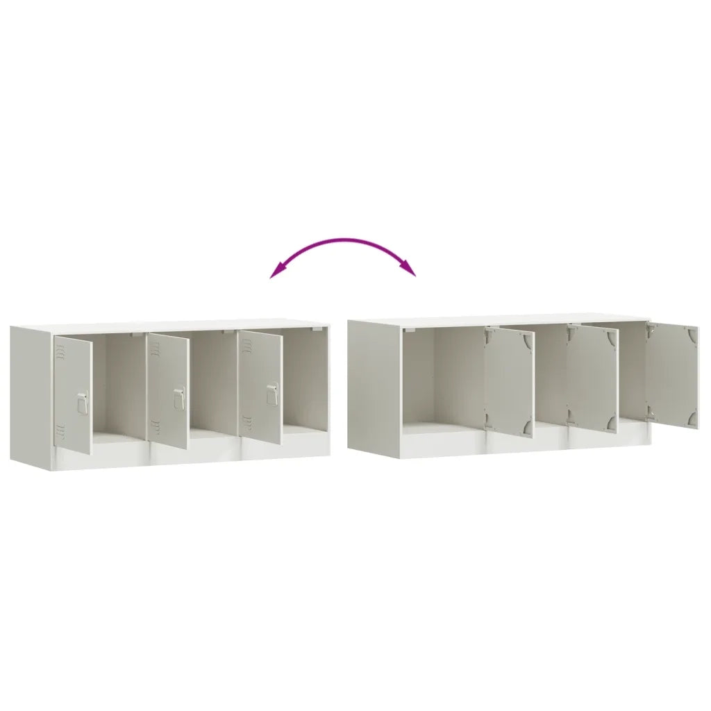 Mobile Porta TV Bianco 99x39x44 cm in Acciaio