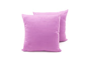 Coppia Cuscini Arredo Imbottiti Tessuto Ottoman In Tinta Unita Colore Glicine 42 - 60x60 - Glicine 42