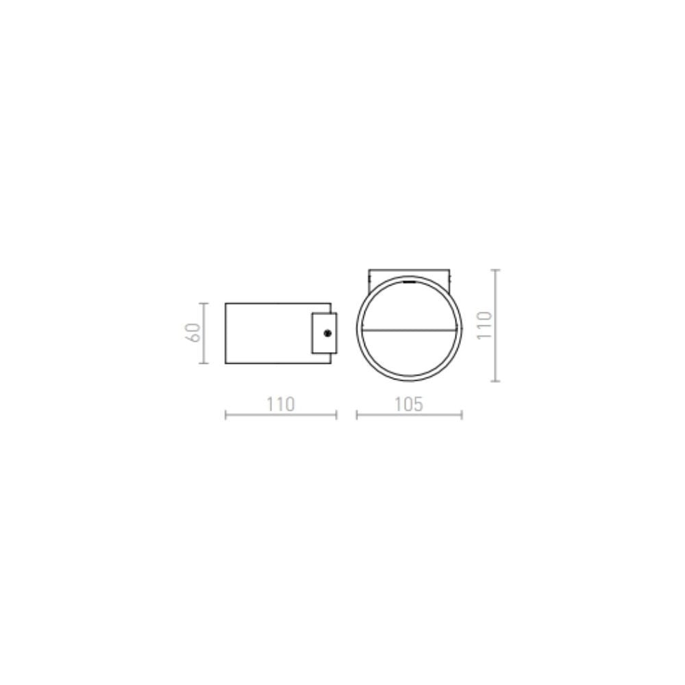 Faretto BIARITZ da parete bianco 230V LED 5W 3000K