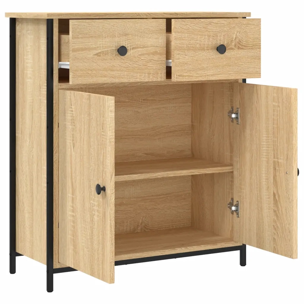 Credenza Rovere Sonoma 70x30x80 cm in Legno Multistrato