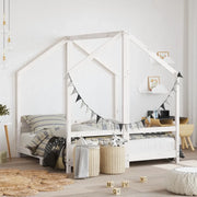 Giroletto per Bambini-Struttura Letto Bambini Bianco 2x(70x140)cm Legno Massello Pino