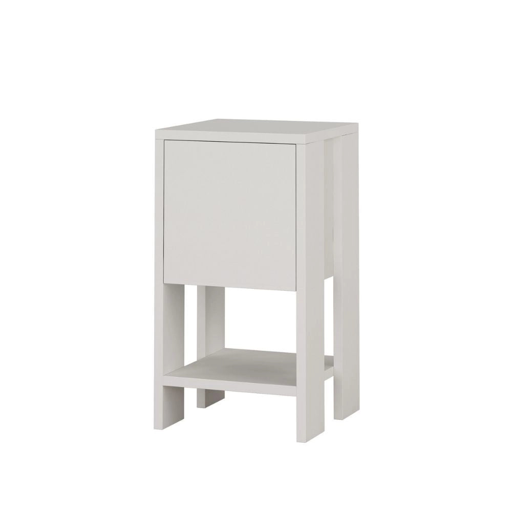 Comodino bianco 30x30x55 cm anta ribalta