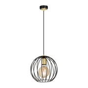 Sospensione Contemporanea Omoikane Acciaio Nero 1 Luce E27 Ip20