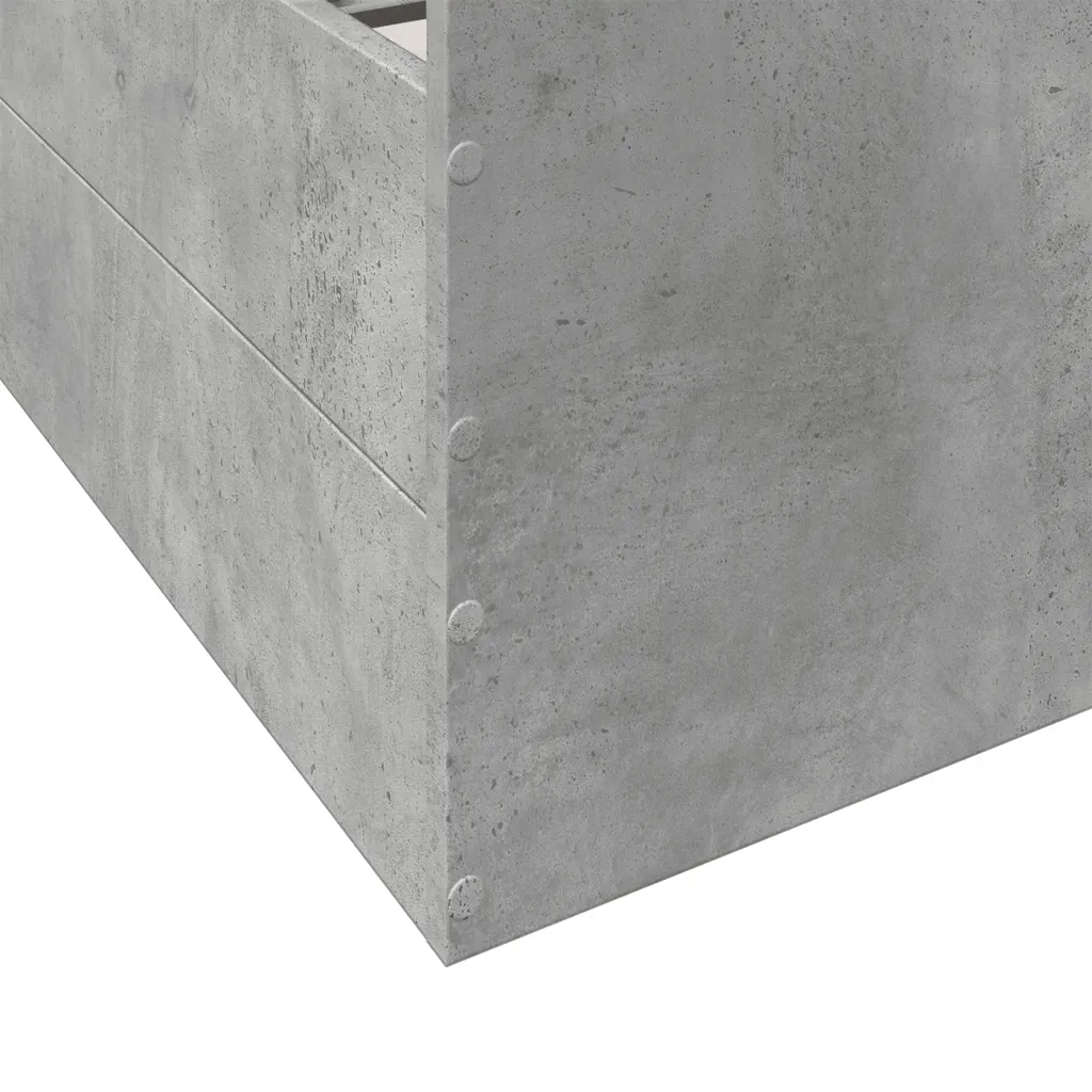 Giroletto Cassetti Grigio Cemento 140x200 cm Legno Multistrato