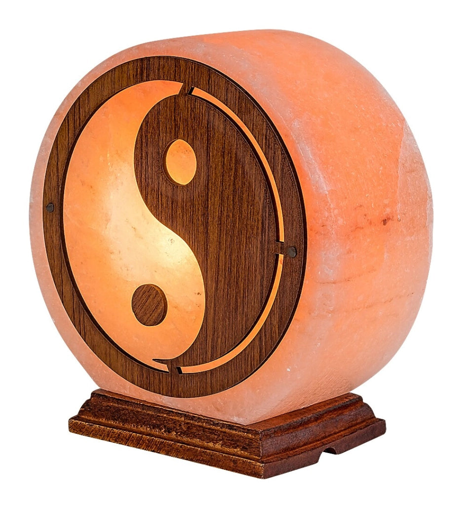 Lampada di sale Harmio E14 yin-yang arancio legno Rabalux