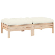 Divano da Giardino a 2 Posti con Cuscini Crema Massello di Pinocod mxl 94751