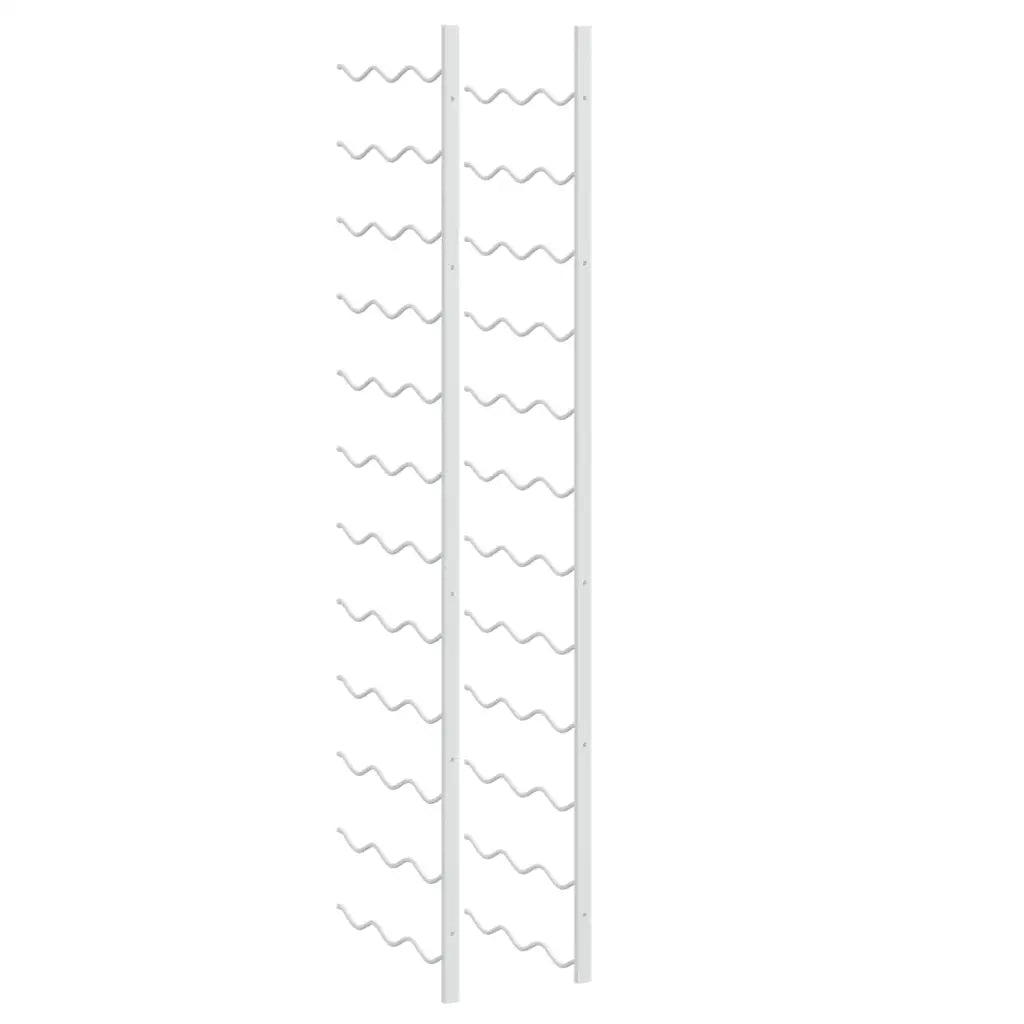 Portavini da Parete per 36 Bottiglie 2 pz Bianchi in Ferro 340889