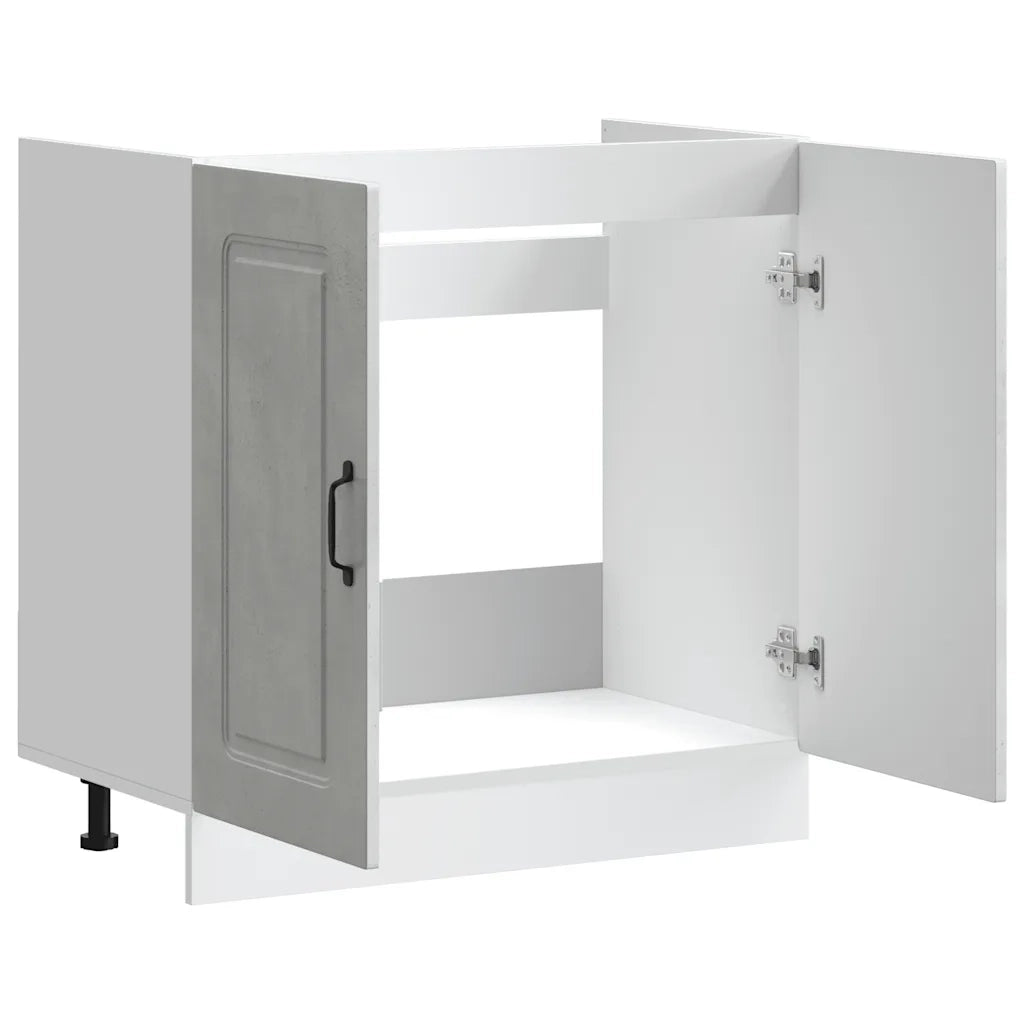Pensile da cucina | Mobile base lavello Kalmar Grigio Cemento 80x46x81,5 cm