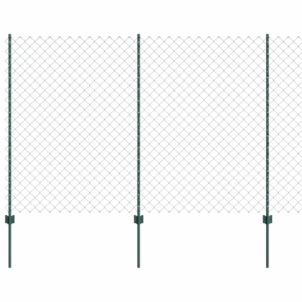 Recinzione a maglie con palo 10 x 1,6 m Verde Rete 3336244