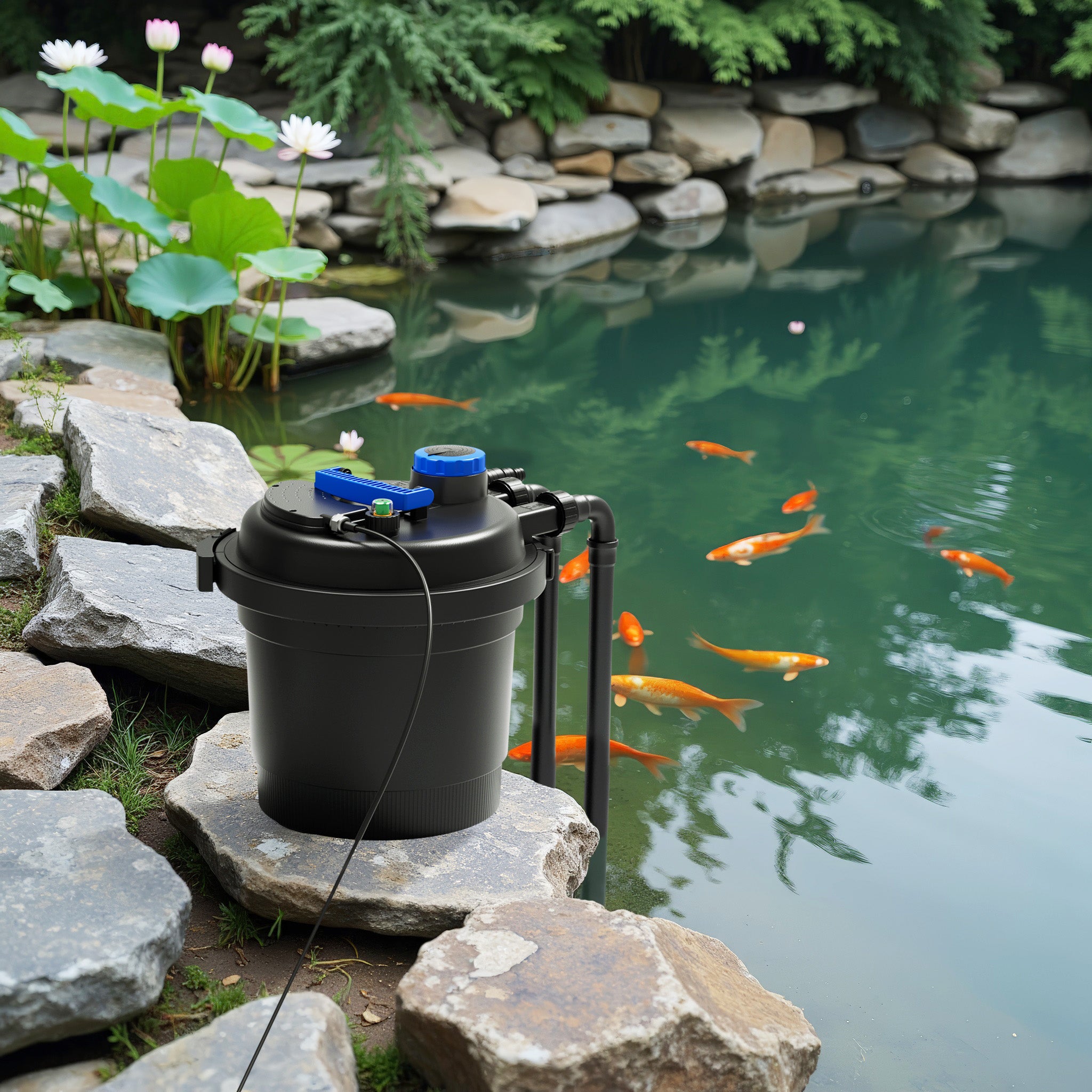 CPF-180 Filtro a pressione per laghetto con UVC da 11 W per 6.000 l