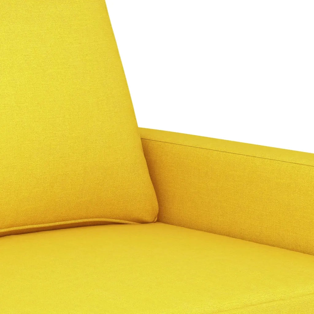 Set di Divani 3 pz con Cuscini Giallo Chiaro in Tessuto 3201433