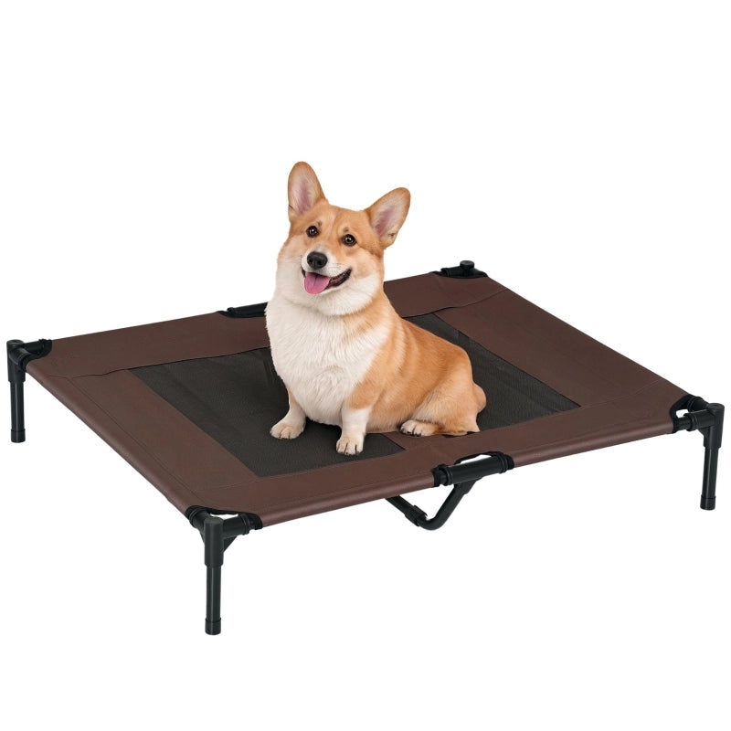 CUCCIA PER CANI Rialzata 92x76x18 cm Metallo Marrone