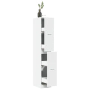 Mobiletto da Farmacia Bianco 30x41x174,5 cm Legno Agglomerato 3309627