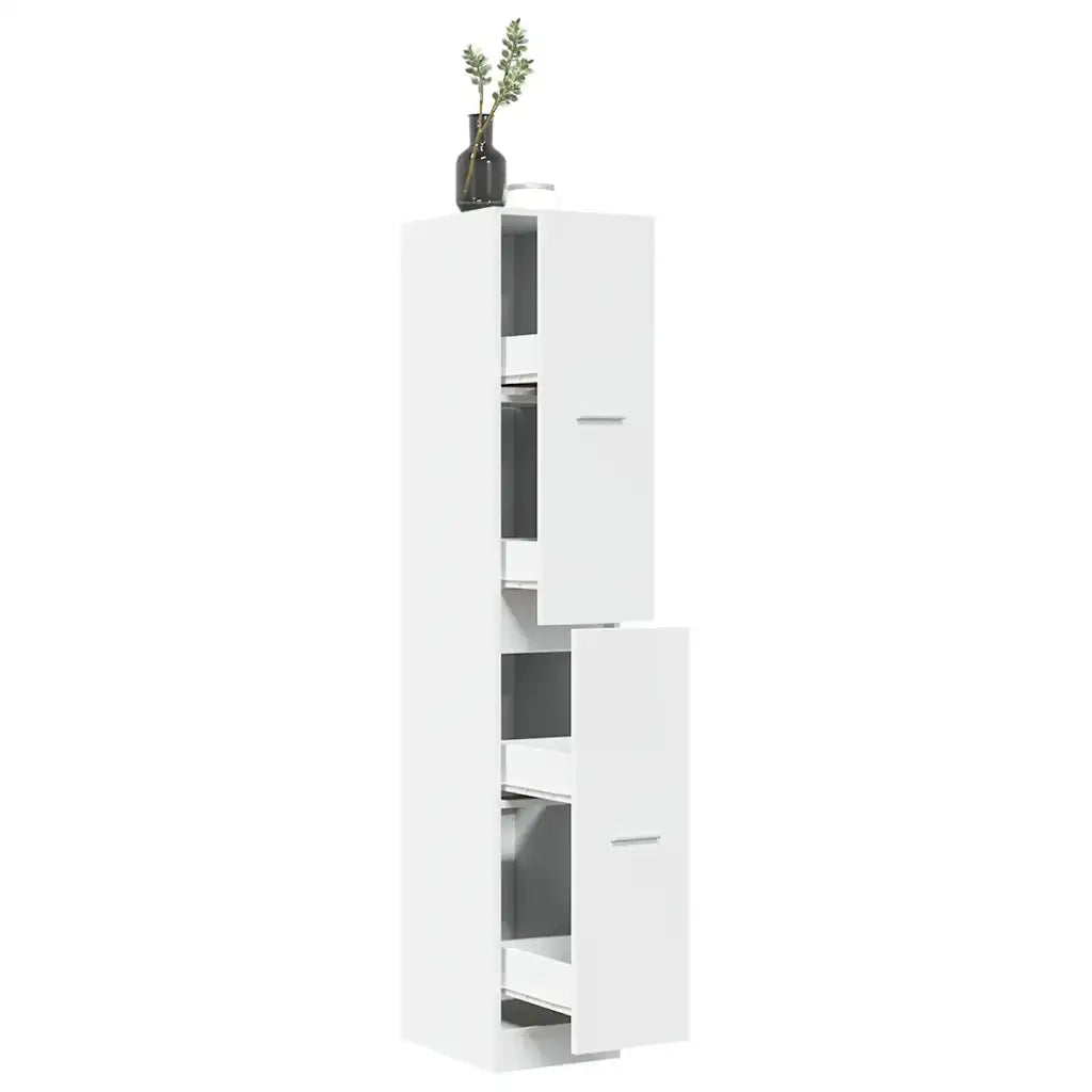 Mobiletto da Farmacia Bianco 30x41x174,5 cm Legno Agglomerato 3309627