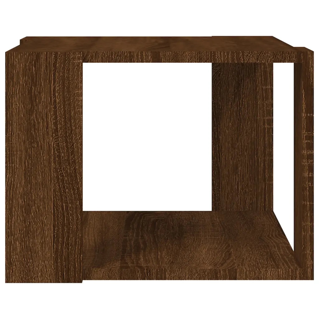 Tavolino Salotto Rovere Marrone 40x40x30cm Legno Ingegnerizzato cod mxl 17826
