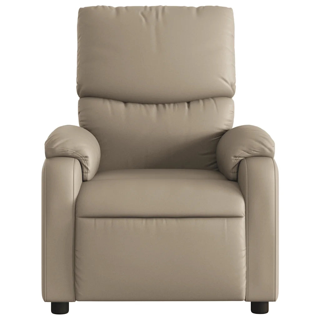 Divano Sedia-Poltrona Reclinabile Massaggio Elettrica Cappuccino Similpelle 239021