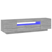 Mobile Porta TV con Luci LED-Credenza TV Grigio Sonoma 160x35x40 cm