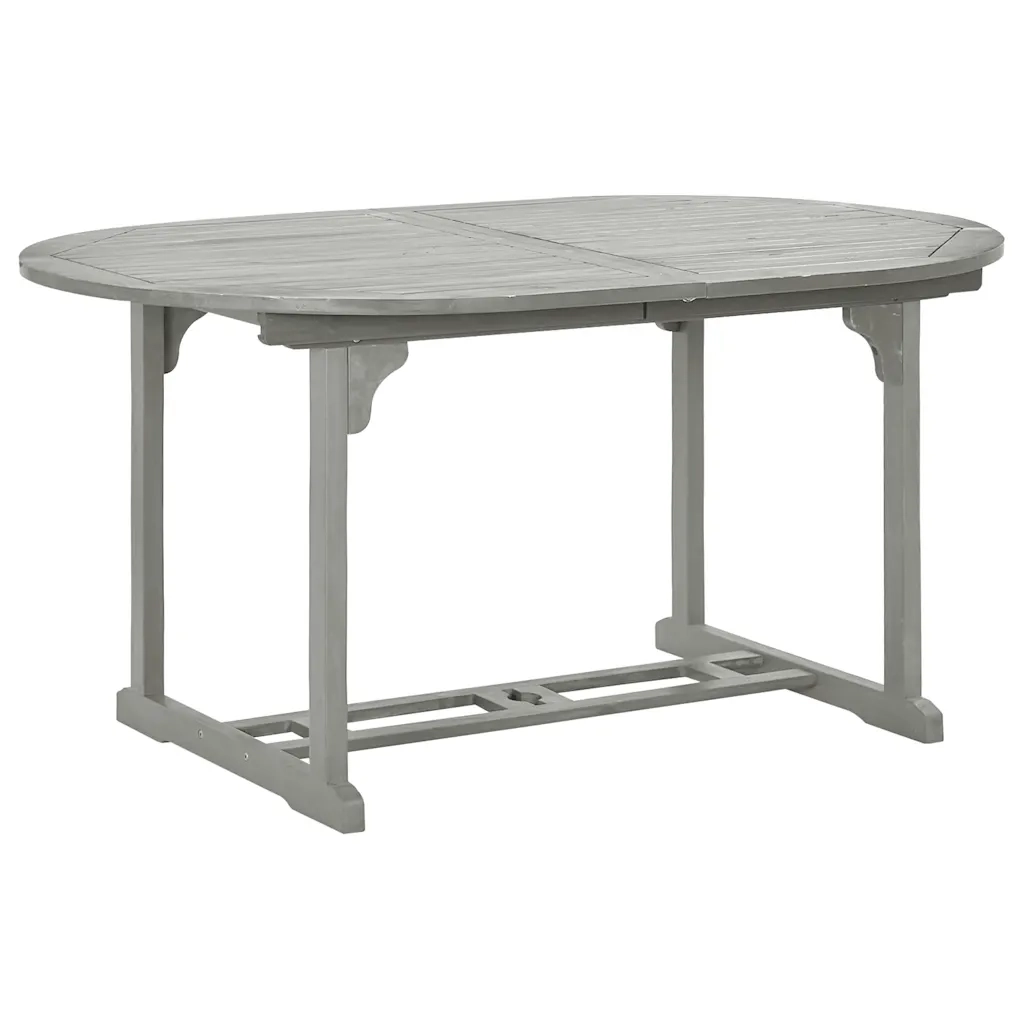Tavolo da Giardino | Tavolino da esterno Grigio 200x100x75 cm in Legno di Acacia