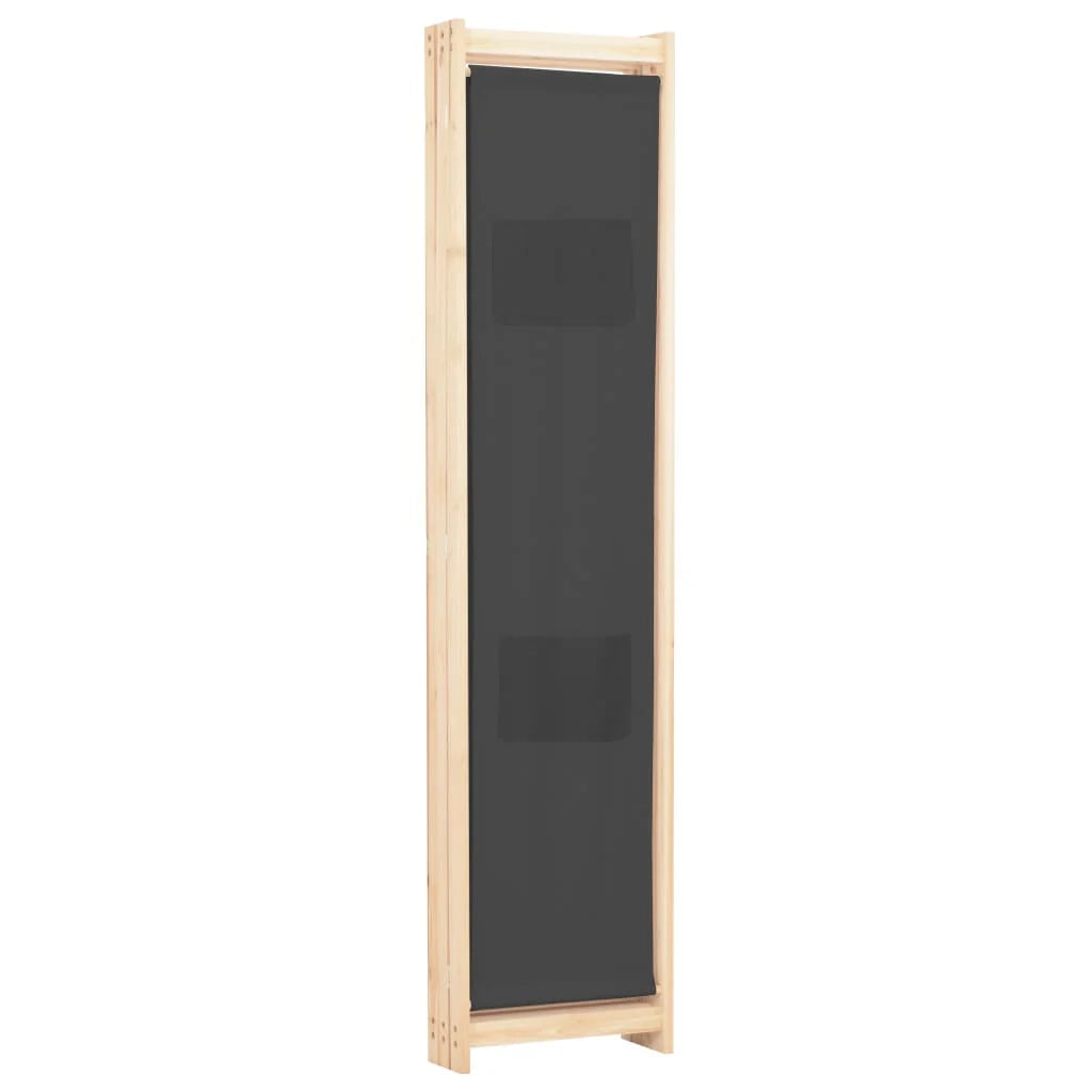 Parete divisoria divisorio mobile decorativo 3 pannelli grigio 120x4 cm tessuto 0802083