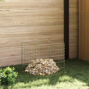 Composter da Giardino  50x50x50 cm in Acciaio Zincato Quadrato