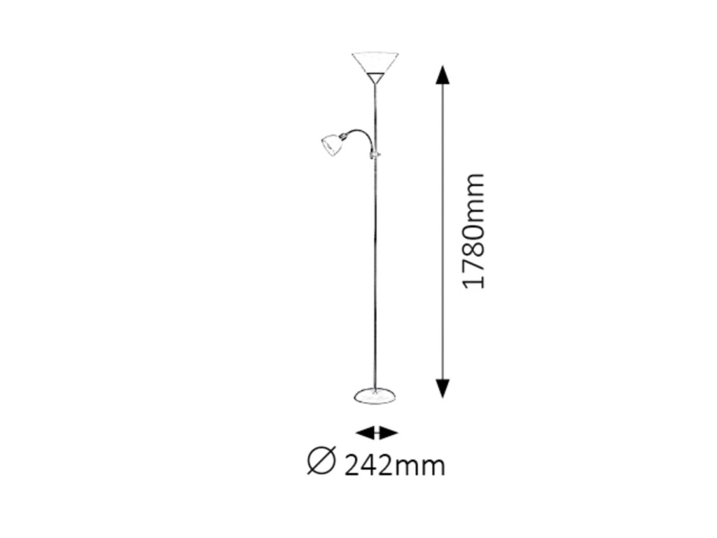 Lampada da terra con luce lettura E27/E14 Rabalux 4188