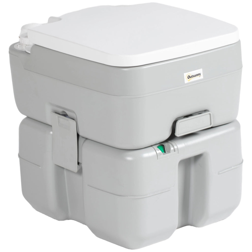 WC Portatile 20L con Indicatore di Livello ¨C zephmum ¨C Grigio 33x40x43 cm