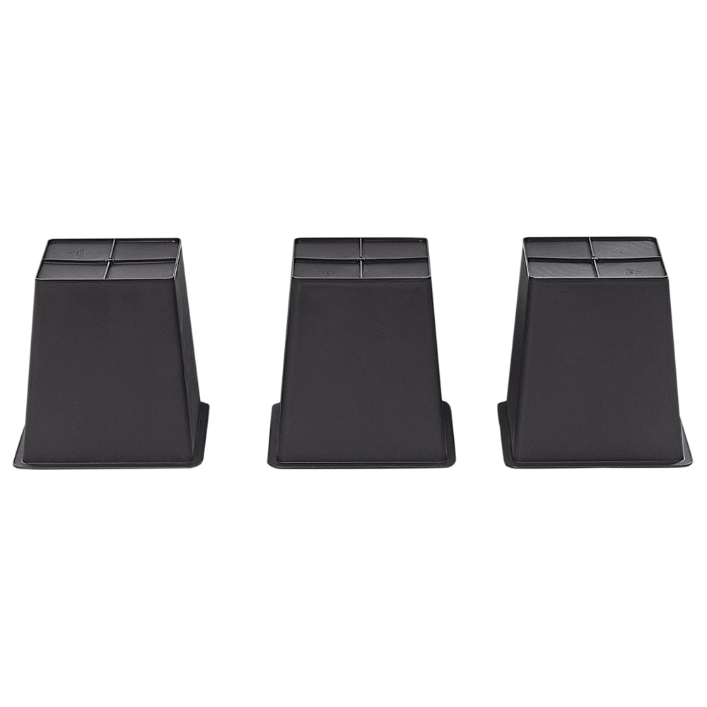 Fioriera da giardino in finto rattan nero con 3 inserti per interni e per esterni