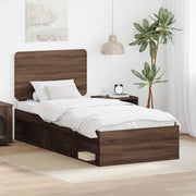 Struttura del letto Rovere Marrone 90 x 200 cm Pino massello 3412539