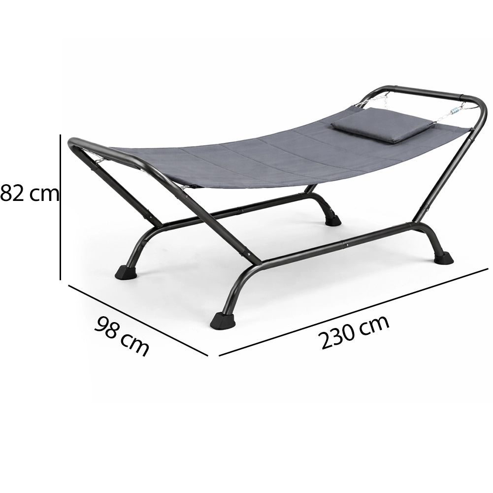 Amaca con Cuscino Grigia Struttura Resistente Antiscivolo e Seduta Ergonomica