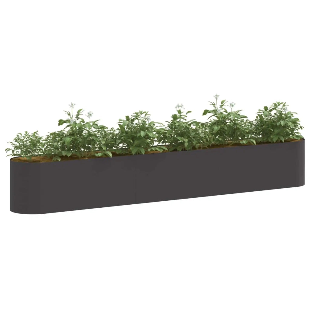 Letto rialzato da giardino Nero 280 x 40 x 40 cm 8011698