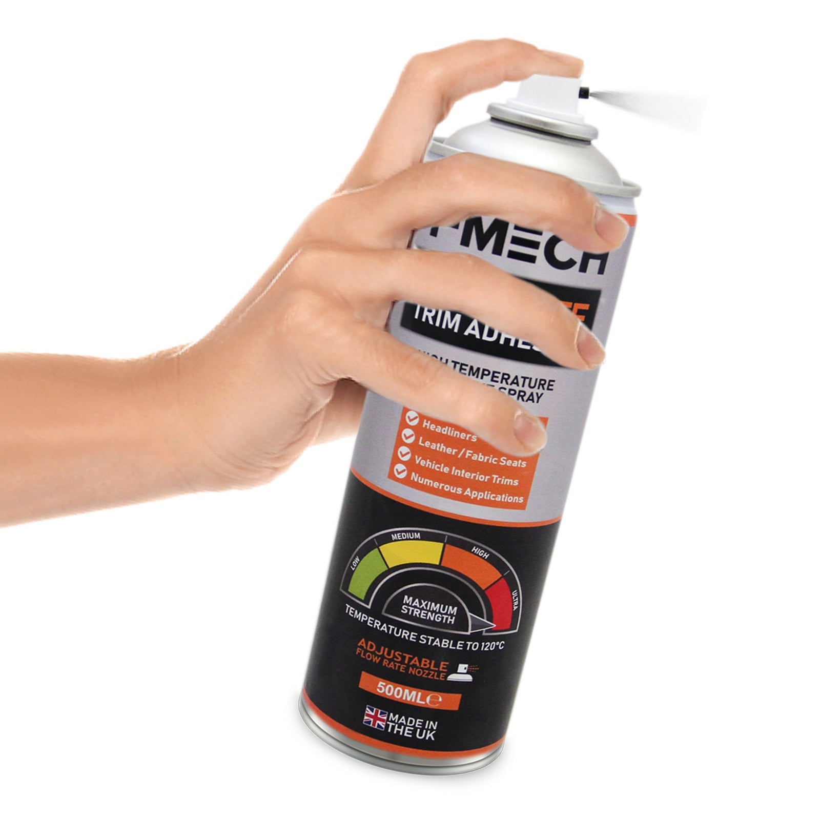 Fodera Tappeto per Furgoni Van Kit Super Elastico 11mq & 5 Spray Adesivi / Nero