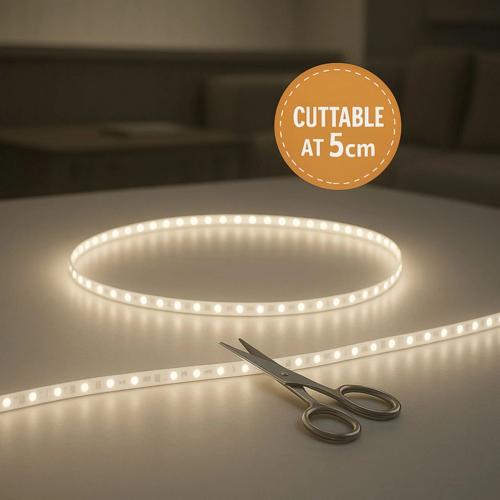 Bobina Striscia Led Slim da 4mm, 24V 16W/M 160SMD/M, Tagliabile ogni 5cm da 8 SMD 2216, IP20, Efficienza 110lm/W, CRI>90, Disponibili 3000K 4000K 6500K (Bianco Neutro 4000K)