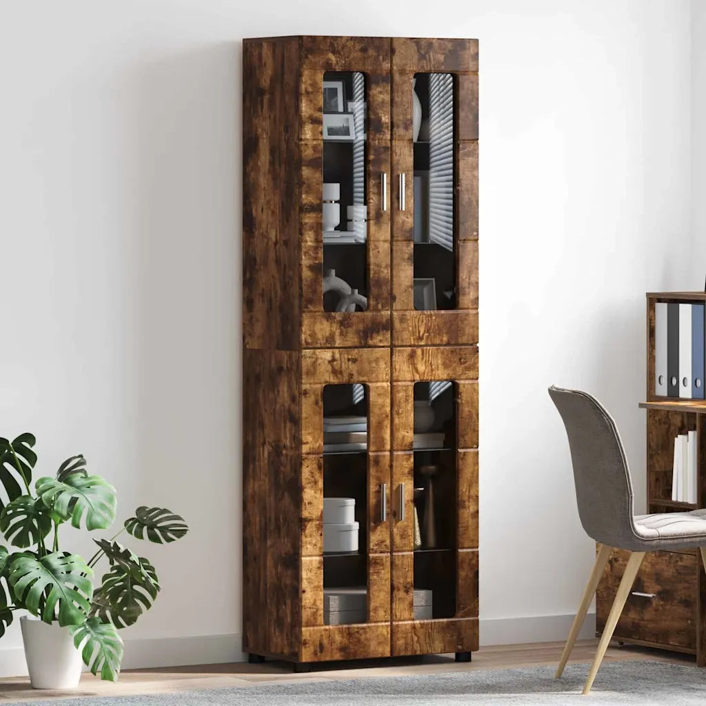 Credenza FLORIN Rovere fumé 60 x 35 x 182 cm Legno multistrato 3397909