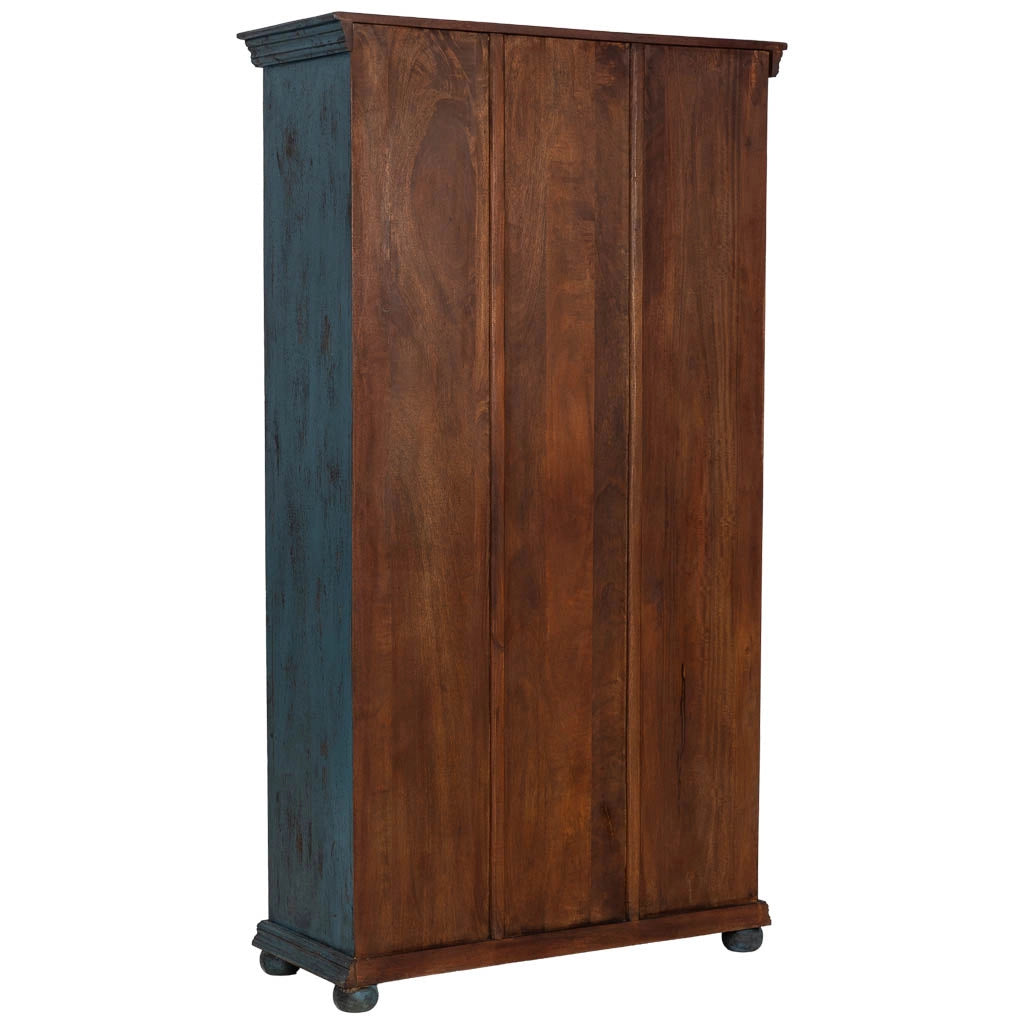 Libreria in legno blu 100x40x180h cm