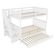 Letto a castello 140×200 cm 2 posti con scala; letto estraibile; sponde alte; senza materasso