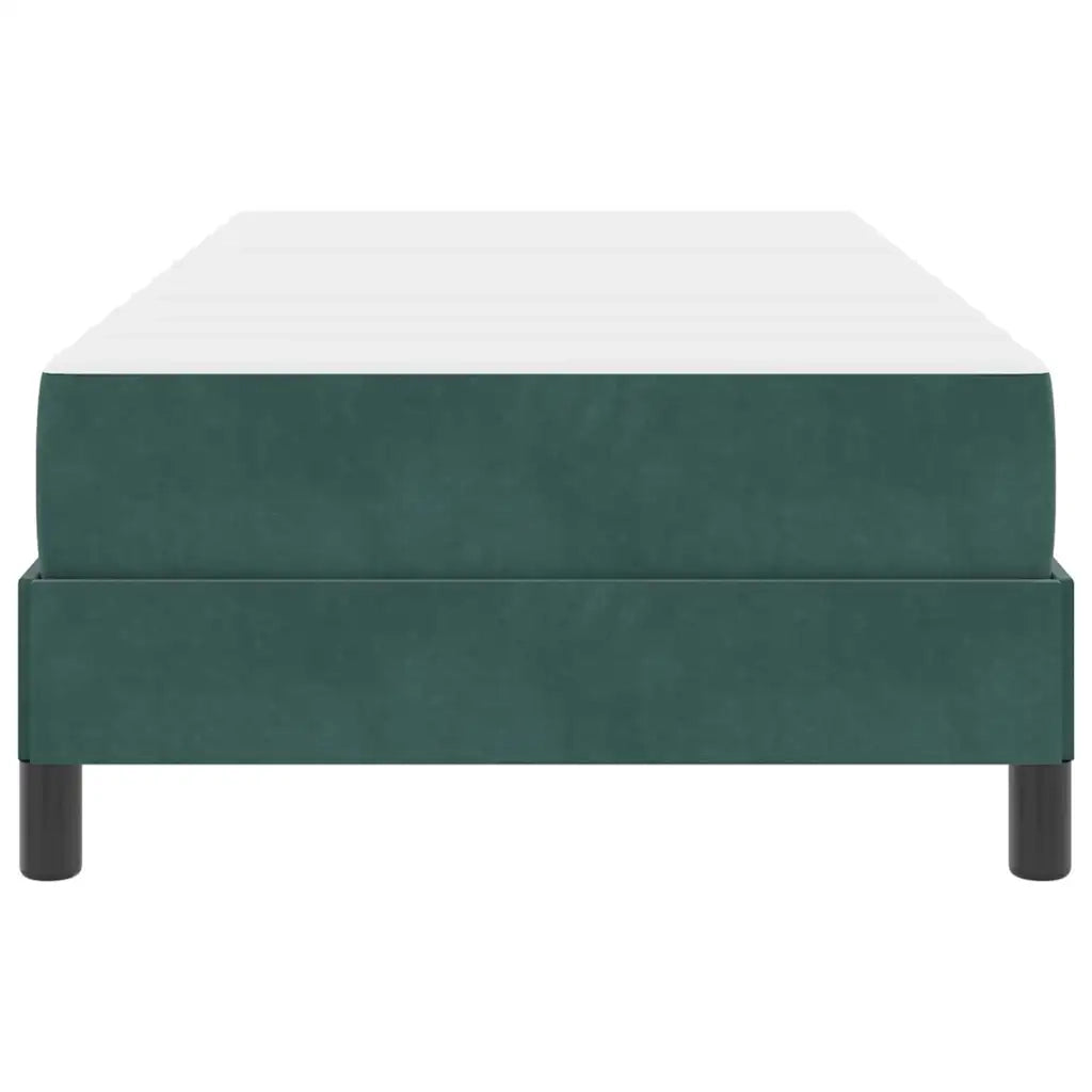 vidaXL Letto box spring con materasso Verde Scuro 90 x 200 cm Velluto