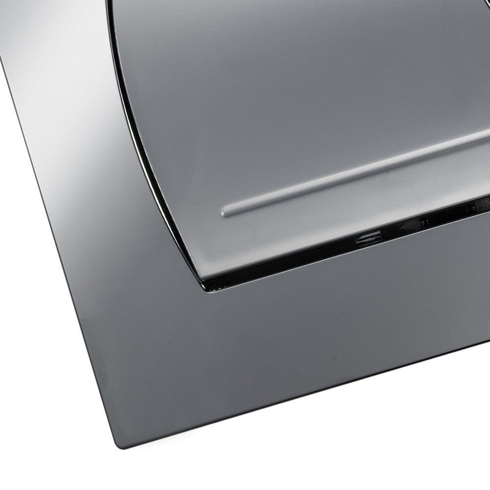 Placca duo cromo lucida per cassetta incasso liv