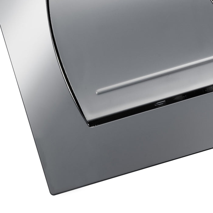 Placca duo cromo lucida per cassetta incasso liv