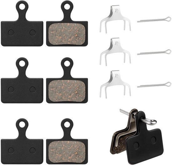 Set di freni per bicicletta da 3 paia - Freni a disco semi-metallici - Frenata potente - Alta durata - Adatto per M315/M355/M365