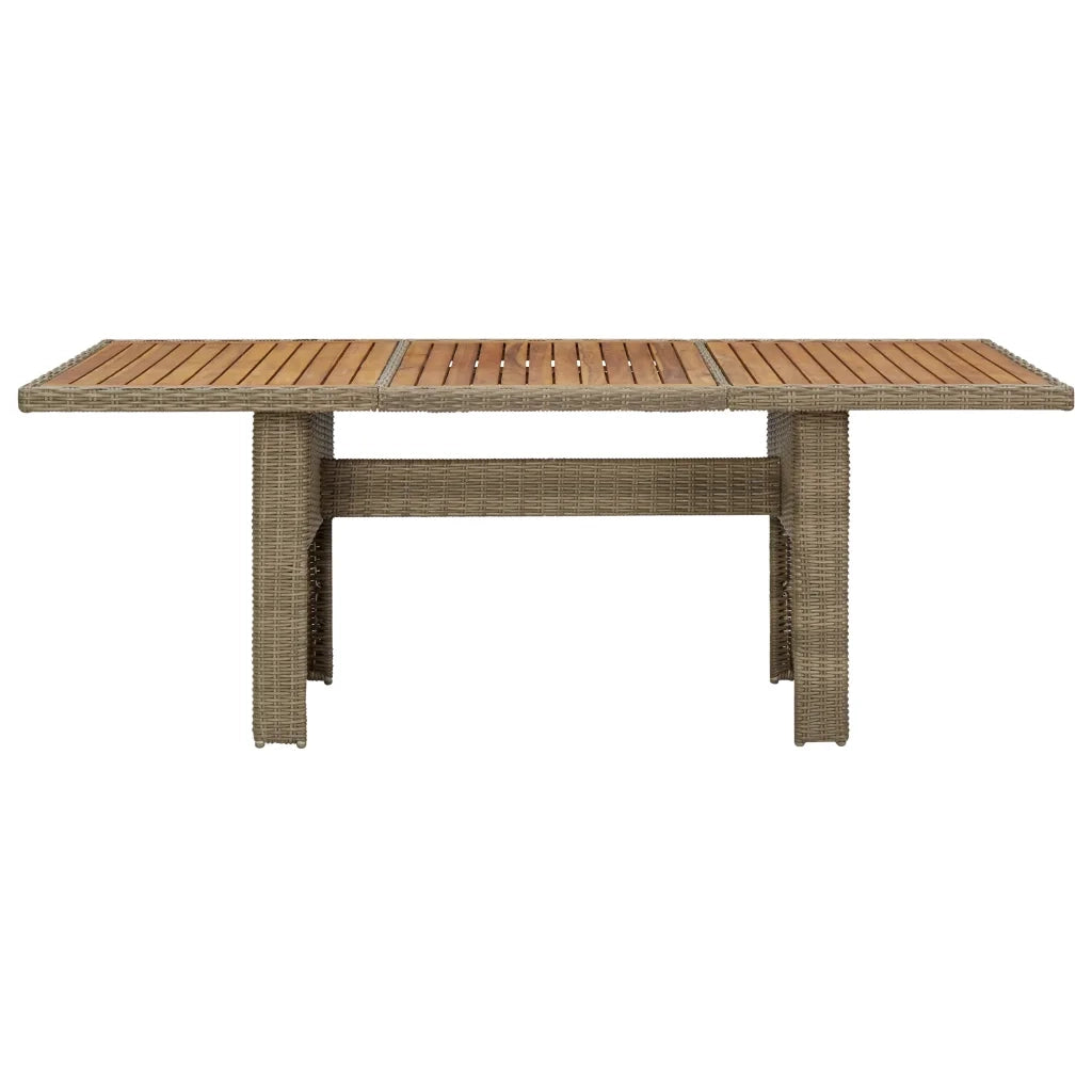 Tavolo da Giardino Marrone 200x100x74 cm in Polyrattan cod mxl 52214