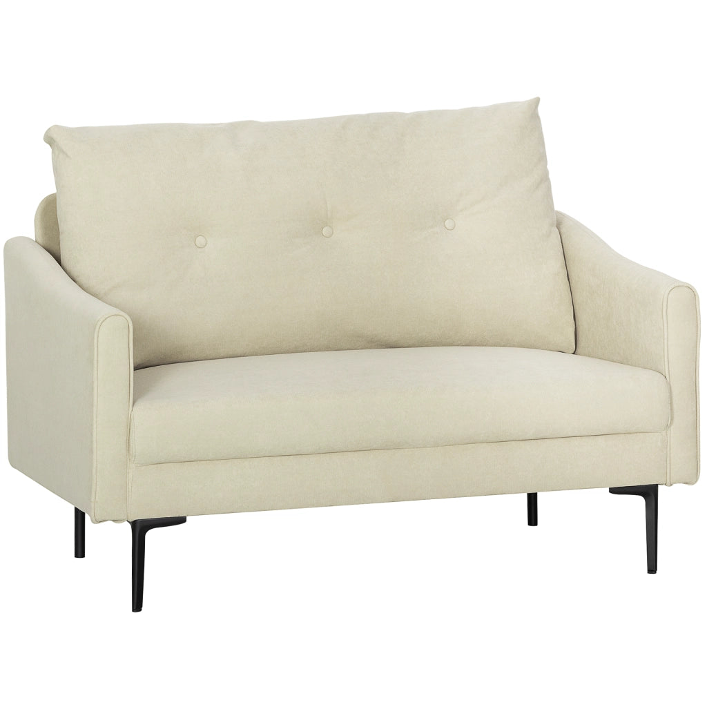 Divano 2 posti in tessuto ¨C zephmum ¨C crema 80x90x90