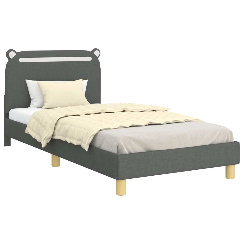 Struttura letto bambini con testata Grigio Scuro 80 x 200 cm